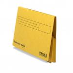 In this image, there are 25 Railex Doubledock Document Wallets. They are made of 350gsm gold paper and are sized for foolscap documents. These wallets are from the Railex brand.