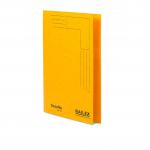 The photograph features a pack of 100 Railex Square Cut Files and Slipfiles, Docufile Square Cut Folder, made of 350gsm gold material, specifically designed for Foolscap documents. The neatly stacked files showcase their sleek design and high-quality construction.