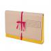 The photograph shows a Railex Legal Libra Eco Reinforced 400gsm Buff Manilla Legal Wallet. The wallet has a 50mm capacity and comes in a pack of 25. The color is buff and the material is strong and eco-friendly.