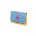 The photo shows Railex Legal Railex Libra Ultra Heavyweight 75mm Legal Wallet in a deep blue color. The pack contains 25 wallets, which are made of 485gsm paper for extra durability. The wallet has a sleek and professional look, making it perfect for organizing legal documents.