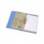 A photograph of the Railex Transfer and Pocket Transfer Files Railex MF64 Access File Module shows a stack of buff manilla folders with visible tab positioning. The pack includes 50 files and features a convenient pocket design.