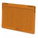 The photograph shows a pack of 50 Railex 221 File-out Record Cards in bright orange. They are made from durable 350gsm material and come in a convenient filing accessory pack from Railex. Each card is clearly labeled and ready to organize important information.