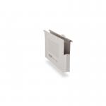 The picture displays a pack of 25 Railex Simplafile SL2 suspension filing folders with a 50mm capacity and a 350gsm ivory color. The folders are neatly organized and the suspension rail system can be seen, making it easy to store and access important documents.
