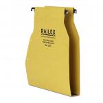 This image shows a pack of 50 Railex Suspension Filing Railex 221C Busy Pocket Heavy Duty presspahn folders, made of 402gsm thick paper. The folders are neatly arranged and ready for filling with important documents.