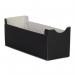 The photograph displays sleek black Railex Economy Medical Trays for Lloyd George Wallets. The 24 trays are neatly organized with labels for easy filing. Each tray fits perfectly into the Railex Filing Accessories, offering a professional and organized storage solution.