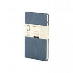 The image shows a pack of 10 Railex Hardback Books Modena A5 Classic Linen Hardcover Notebooks. Each notebook is ruled with a graphite city design on the cover. The notebooks have a sturdy hardcover and feature a classic linen texture.