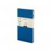 The photograph shows a set of 10 Railex hardback books, with classic linen covers in a rich admiral blue color. Each notebook is A5 size and ruled, providing plenty of writing space. The books have a professional and elegant look, perfect for any note-taking or journaling needs.