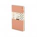 This picture features a set of 10 Railex Hardback Books Modena A5 notebooks with premium leather covers in a beautiful rose dust color. Each notebook contains dotted pages for versatile note-taking.