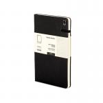 This image shows a set of 10 Railex Hardback Books Modena A5 Premium Leather Soft cover Notebooks in Raven Black. Each notebook features ruled pages and a high-quality leather cover, perfect for jotting down notes or journaling.