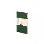 The picture shows ten Railex Hardback Books Modena A6 Classic Linen Hardcover Notebooks, each in a rich Racing Green color. Each notebook has ruled pages and a sturdy hardcover with a linen texture. The pack is neatly arranged, ready for use.