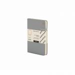 This picture shows ten Railex Hardback Books Modena A6 Premium Leather Soft cover Notebooks in Harbour Grey. Each notebook has a dotted design and a sleek leather cover. Perfect for jotting down notes or journaling.