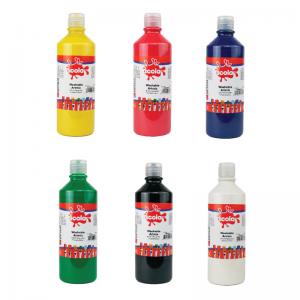 Scola Washable Ready Mixed Paint 600ml Assorted Pack of 6 AR02579