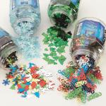 Christmas Sequins Shaker Set Assorted 50g (Pack of 4) AR01843 RME03367