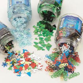 Christmas Sequins Shaker Set Assorted 50g (Pack of 4) AR01843 RME03367