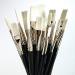 Flat White Nylon Paint Brushes Black Handle (Pack of 30) MJWNF RME47222