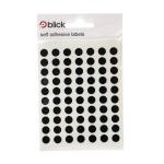 Blick Coloured Labels in Bags Round 8mm Dia 490 Per Bag Black (Pack of 9800) RS001751 RS00175