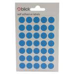 Blick Coloured Labels in Bags Round 13mm Dia 140 Per Bag Blue (Pack of 2800) RS003953 RS00395