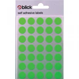 Blick Fluorescent Labels in Bags Round 13mm Dia 140 Per Bag Green (Pack of 2800) RS004158 RS00415