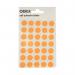 Blick Flourescent Labels in Bags Round 13mm Dia 140 Per Bag Orange (Pack of 2800) RS004356 RS00435