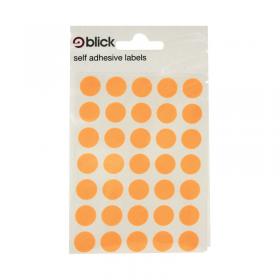 Blick Fluorescent Labels in Bags Round 13mm Dia 140 Per Bag Orange (Pack of 2800) RS004356 RS00435