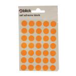 Blick Flourescent Labels in Bags Round 13mm Dia 140 Per Bag Orange (Pack of 2800) RS004356 RS00435