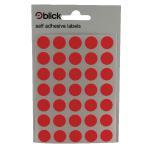 Blick Coloured Labels in Bags Round 13mm Dia 140 Per Bag Red (Pack of 2800) RS004554 RS00455
