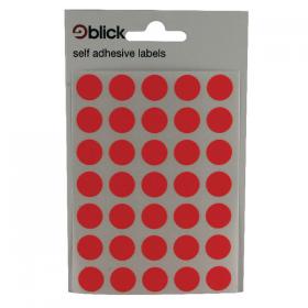 Blick Coloured Labels in Bags Round 13mm Dia 140 Per Bag Red (Pack of 2800) RS004554 RS00455