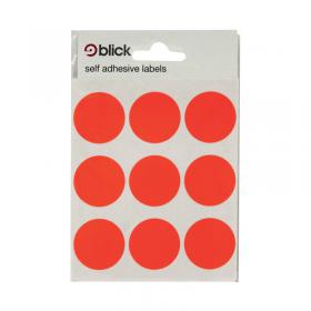 Blick Coloured Labels in Bags Round 29mm Dia 36 Per Bag Red (Pack of 720) RS005155 RS00515