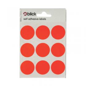 Blick Round Coloured Labels 29mm 36 per Bag Red Pack of 720 RS005155 RS00515