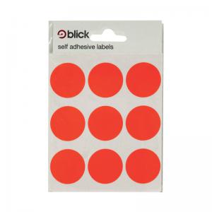 Blick Round Coloured Labels 29mm 36 per Bag Red Pack of 720 RS005155
