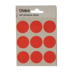 Blick Coloured Labels in Bags Round 29mm Dia 36 Per Bag Red (Pack of 720) RS005155 RS00515