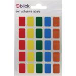 Blick Coloured Labels in Bags 12x18mm 120 Per Bag Assorted (Pack of 2400) RS006251 RS00625