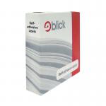 The image shows a stack of round, 19mm green coloured Blick labels in dispensers. The labels are neatly organized and come in a pack of 1280. These labels are perfect for labeling and organizing various items.