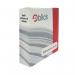 This image shows a stack of Blick Coloured Blick Labels in Dispensers, with each label measuring 19mm in diameter and being vibrant red in color. The pack contains 1280 labels in total.
