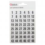 Blick WhiteBlack 00-99 Labels 7mm x 13mm (2880 Pack) RS016250 RS01625