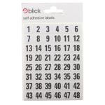 Blick White/Black 00-99 Labels 7mm x 13mm (Pack of 2880) RS016250 RS01625