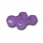 Urban Fitness Neoprene Dumbbell 1kg Purple (Pack of 2) UFW031 RSL00534