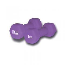 Urban Fitness Neoprene Dumbbell 1kg Purple (Pack of 2) UFW031 RSL00534