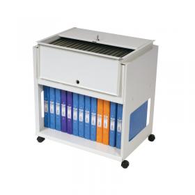 Rotadex Standard Universal Filing Trolley with Locking Lid Grey RT501S RT04025