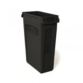 Rubbermaid Slim Jim Vented Container 87L Black FG354060BLA RU18635