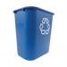 Rubbermaid Wastebasket Recycling Medium 26L Blue FG295673BLUE RU19417