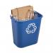 Rubbermaid Wastebasket Recycling Medium 26L Blue FG295673BLUE RU19417