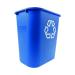 Rubbermaid Medium Recycling Wastebasket 26 Litre Blue FG295673BLUE RU19417