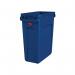 Rubbermaid Slim Jim Vented Container 60L Blue 1971257 RU19420