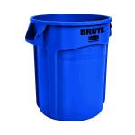 Rubbermaid Vented Brute Recycling Bin 76 Litre Blue FG262073BLUE RU19426