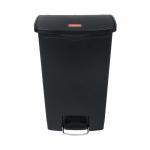 Rubbermaid Slim Jim Front Step Pedal Bin 68 Litre Black 1883613 RU22457