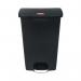 Rubbermaid Slim Jim Front Step Pedal Bin 68 Litre Black 1883613 RU22457