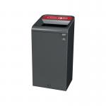 Rubbermaid Configure Container with Plastic Recycling Label 87L Red 2154752 RU50007