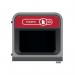 Rubbermaid Configure Container with Plastic Recycling Label 87L Red 2154752 RU50007