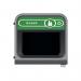 Rubbermaid Configure Container with Glass Recycling Label 87L Green 2154754 RU50009